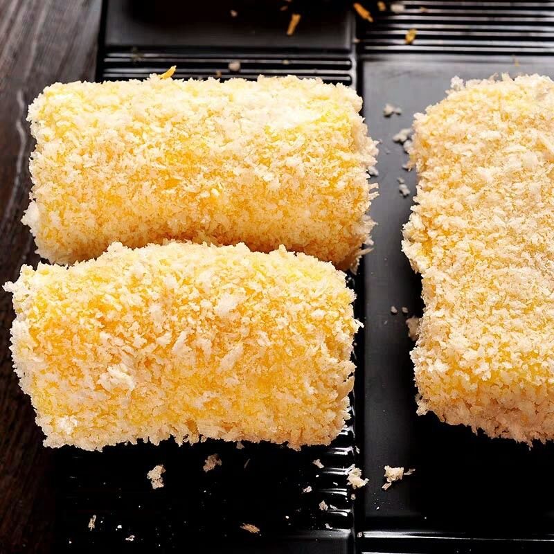 Fragmentos de pan amarillo Panko certificados HACCP con un 10% de humedad para alimentos fritos - estilo japonés no transgénico