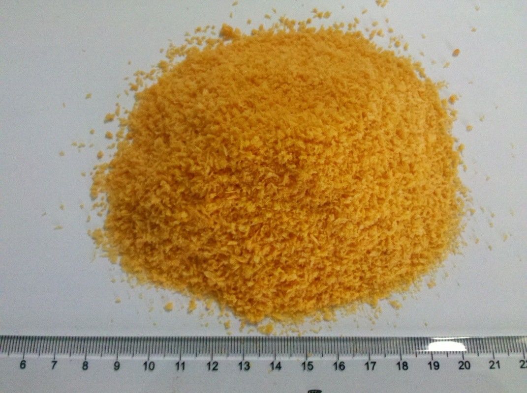 5 mm de forma de aguja amarillo Panko migajas de pan HACCP certificado para freír camarón o pollo