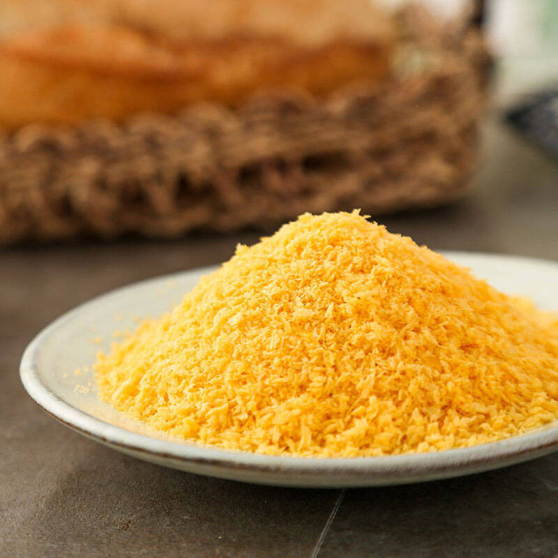 Panco amarillo, migajas de pan, forma de aguja de 4-5 mm, certificado HACCP para alimentos fritos