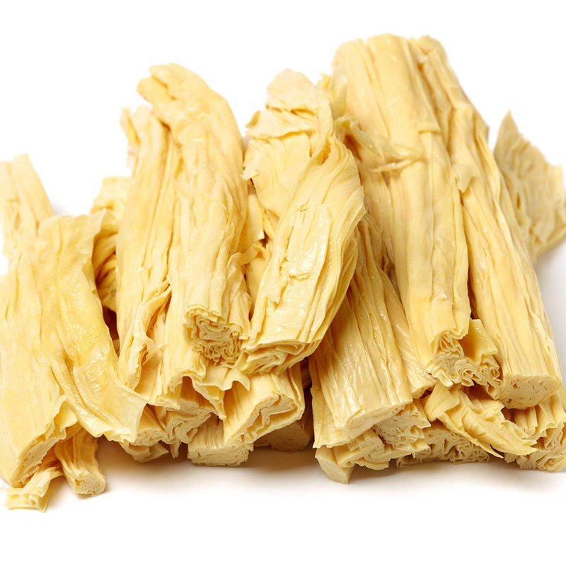 Proteína Fibra de frijoles amarillo brillante Curd Tofu piel de frijoles secos Curd palos embalaje en cartón - 500g