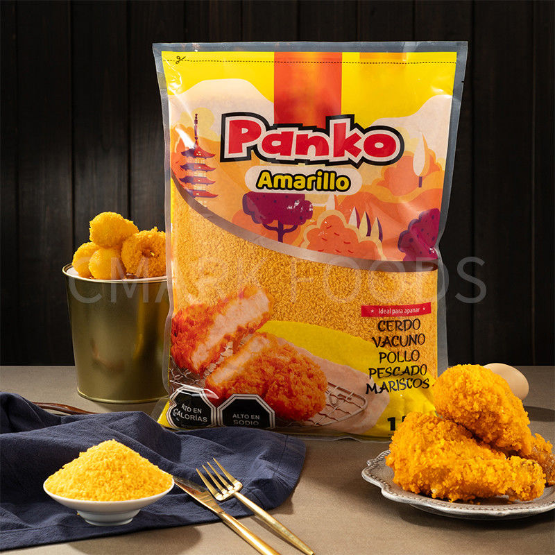 Fabricante profesional Panko al por mayor estilo japonés de color amarillo migajas de pan
