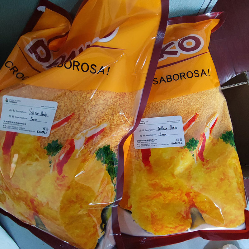 Fabricante profesional Panko al por mayor estilo japonés de color amarillo migajas de pan
