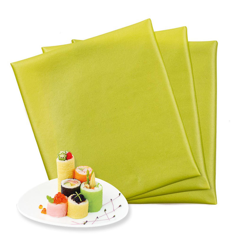 Hojas coloridas de Mamenori Naranja, Amarillo, Verde, Rosa, Hojas de Crema de Soya para Sushi en rodillo