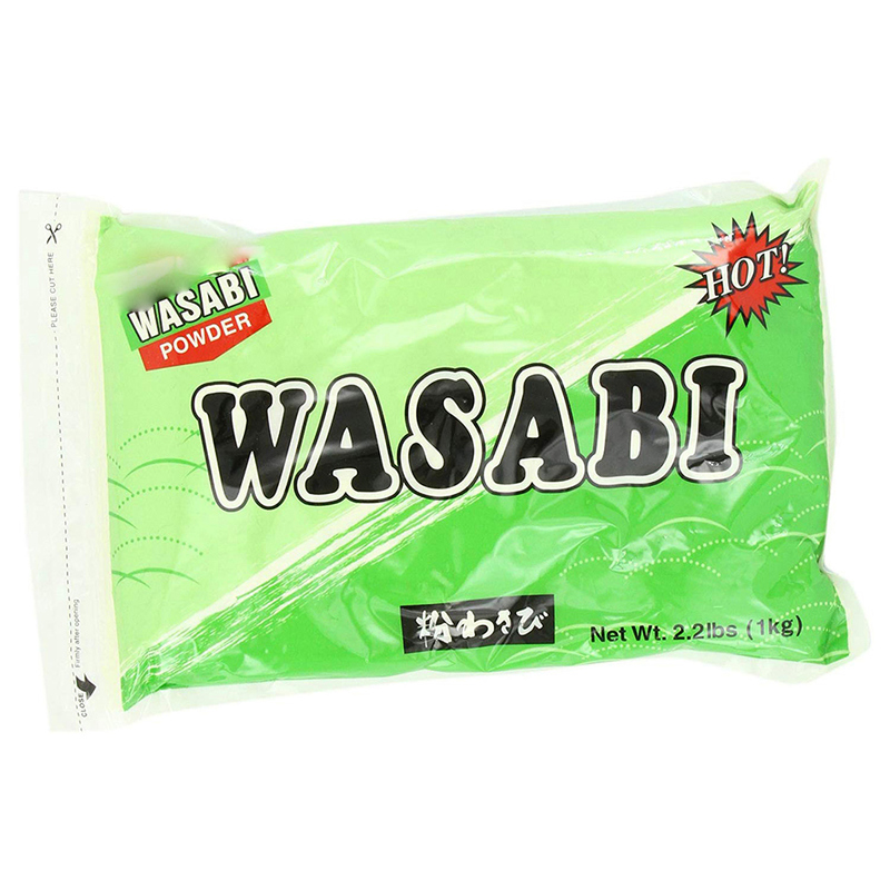 Polvo de wasabi puro con sabor picante y pungente para una cocina versátil en color verde claro