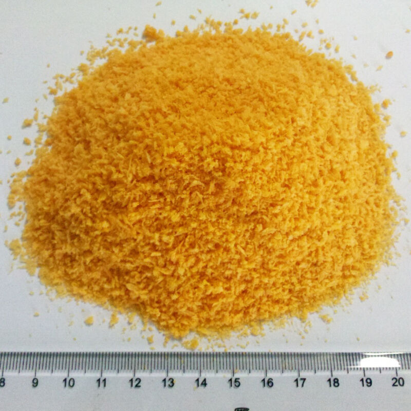 Pan rallado Panko japonés premium con textura crujiente y larga vida útil en blanco y amarillo