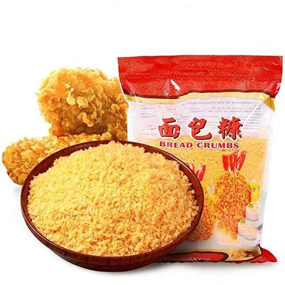 Panco amarillo, migajas de pan, forma de aguja de 4-5 mm, certificado HACCP para alimentos fritos