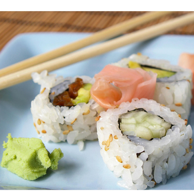 Polvo de Wasabi orgánico japonés auténtico para condimentos o condimentos de sushi