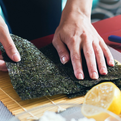 Sushi verde oscuro Yaki Nori Alga seca con sabor natural a algas marinas