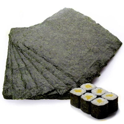 Sushi verde oscuro Nori Alga marina asada Nori 100 hojas