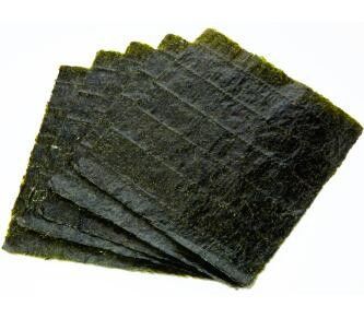 Humedad llena Nori Roasted Seaweed de la hoja el 5% 50 QTY verde oscuro